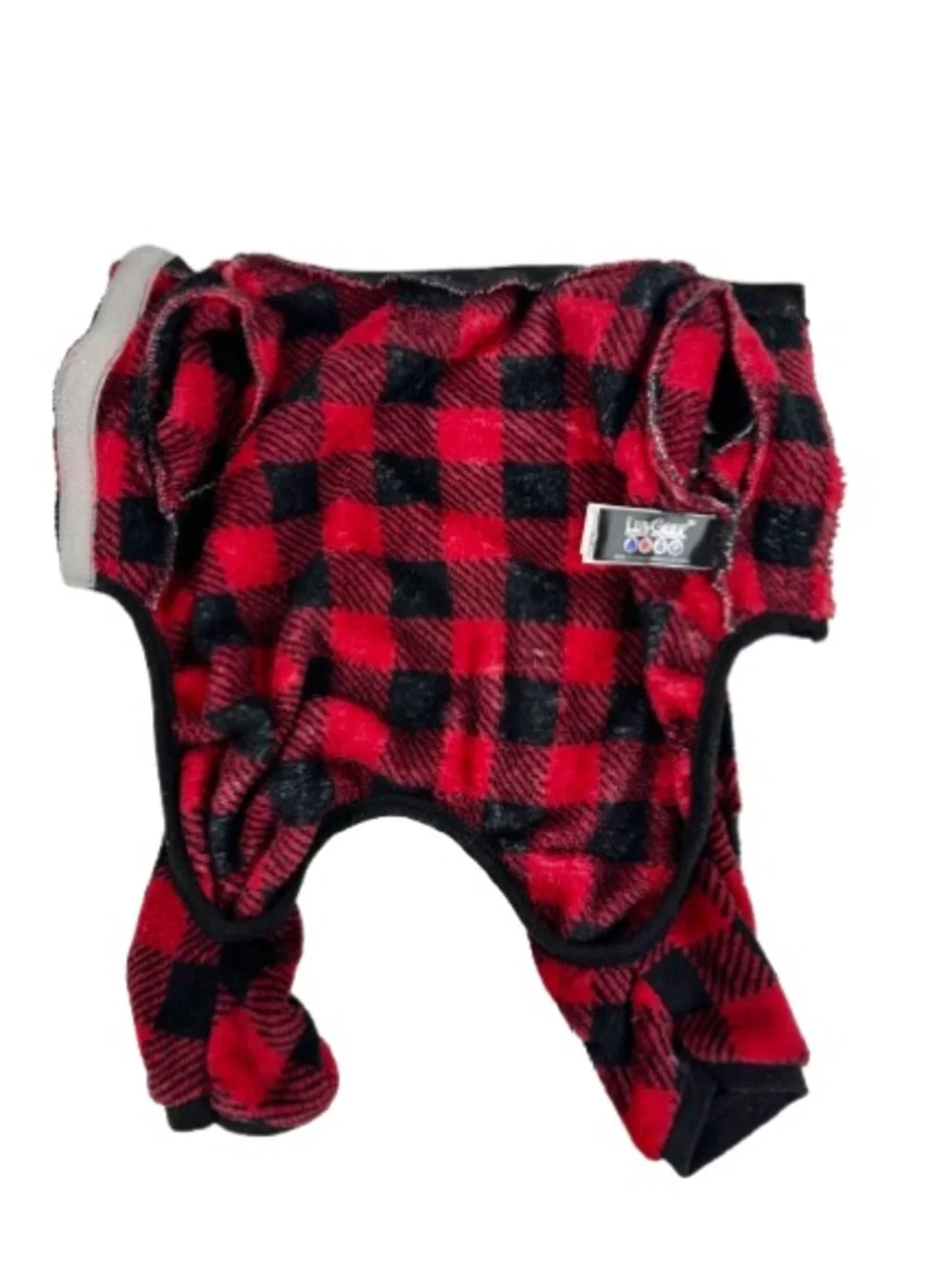 Red and Black Buffalo Plaid Pet Pajamas